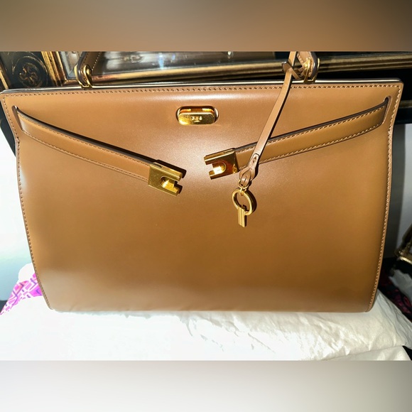 Rare Tory Burch Lee Radziwill Bag Large in Moose (Brown) - Picture 15 of 16